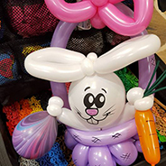 Rabbit in Basket Balloon Character