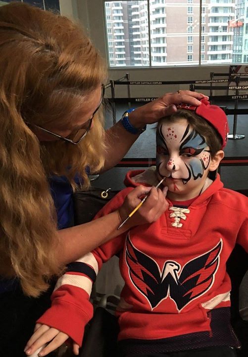 Face painting for Caps Kids Day. Caps fans are THE best fans! Had a…